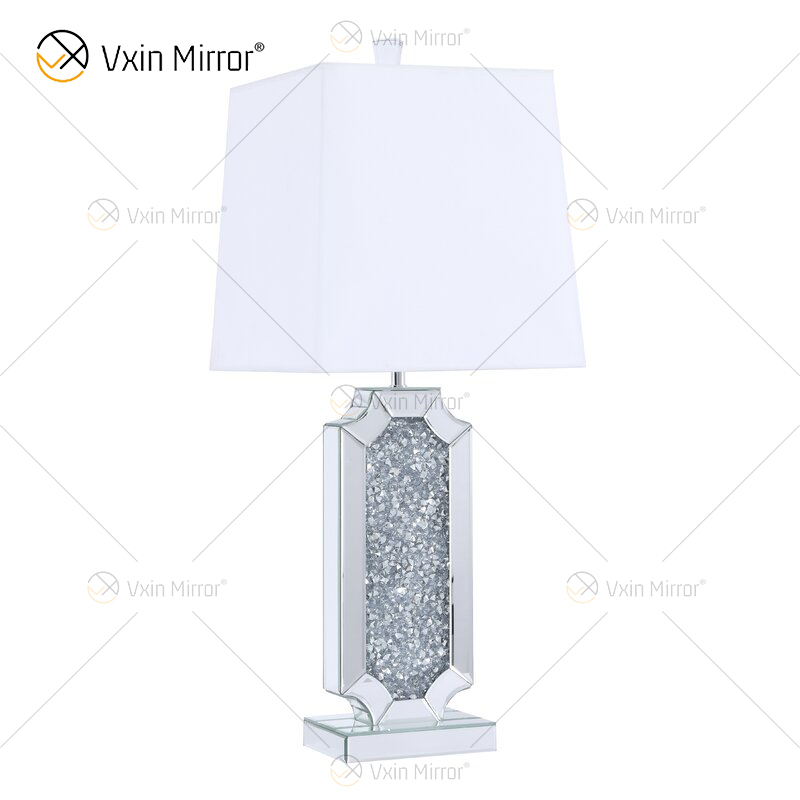 Vxin Supply WXTL-004 Moderne Silber Crushed Crystal Tischspiegellampe für Schlafzimmer