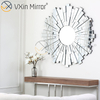 Vxin Wanddekoration WXM-1004 Silberner 3D-Glas-Wandspiegel