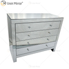 Glass Decor WXF-243 Silberner moderner verspiegelter Schrank mit Muti-Schubladen
