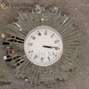 Anti-Drop-Paket Vxin WXMC-008 Moderne silberne Kristallspiegel-Wanduhr