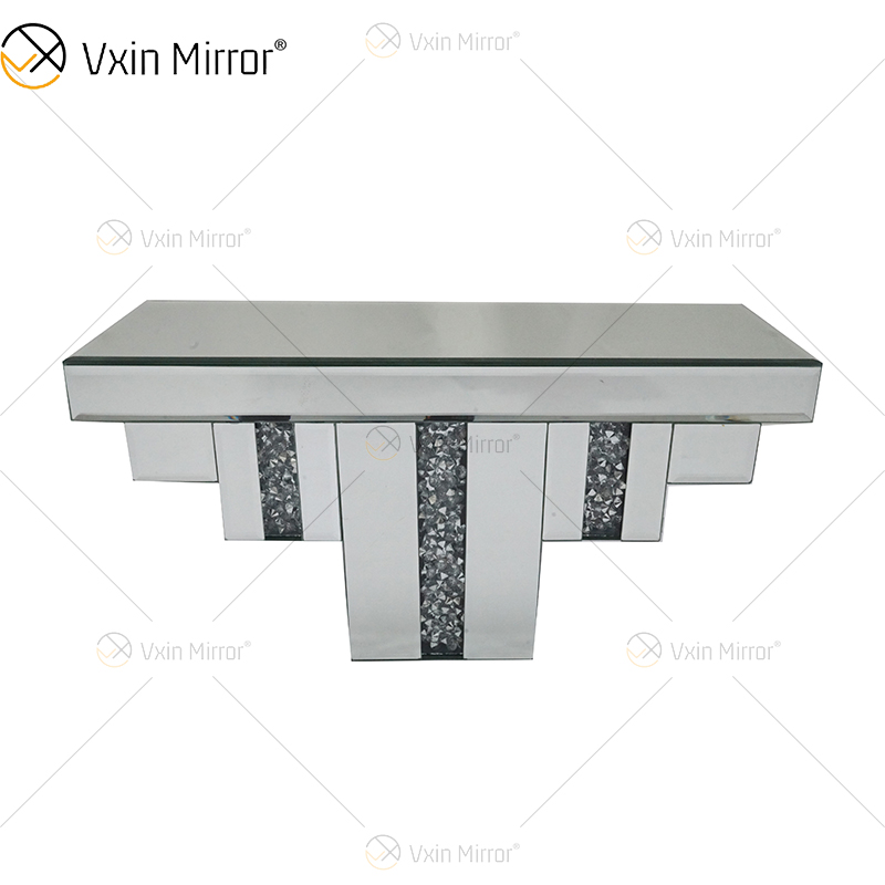 Vxin Factory Supply WXS-007-2 Silbernes Wanddekor Silbernes Glas- und Kristallspiegel-Wandregal für die Wand