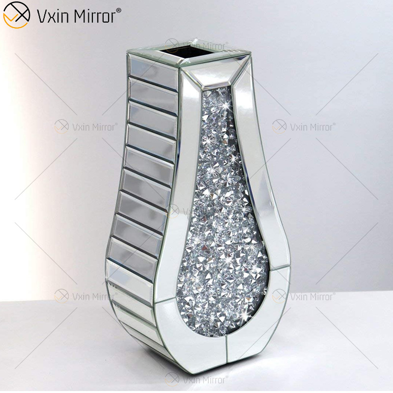 WXMV-005 Spiegelvase Hochzeit Gespiegelte Vasen Mittelstücke Spiegelblumenvase