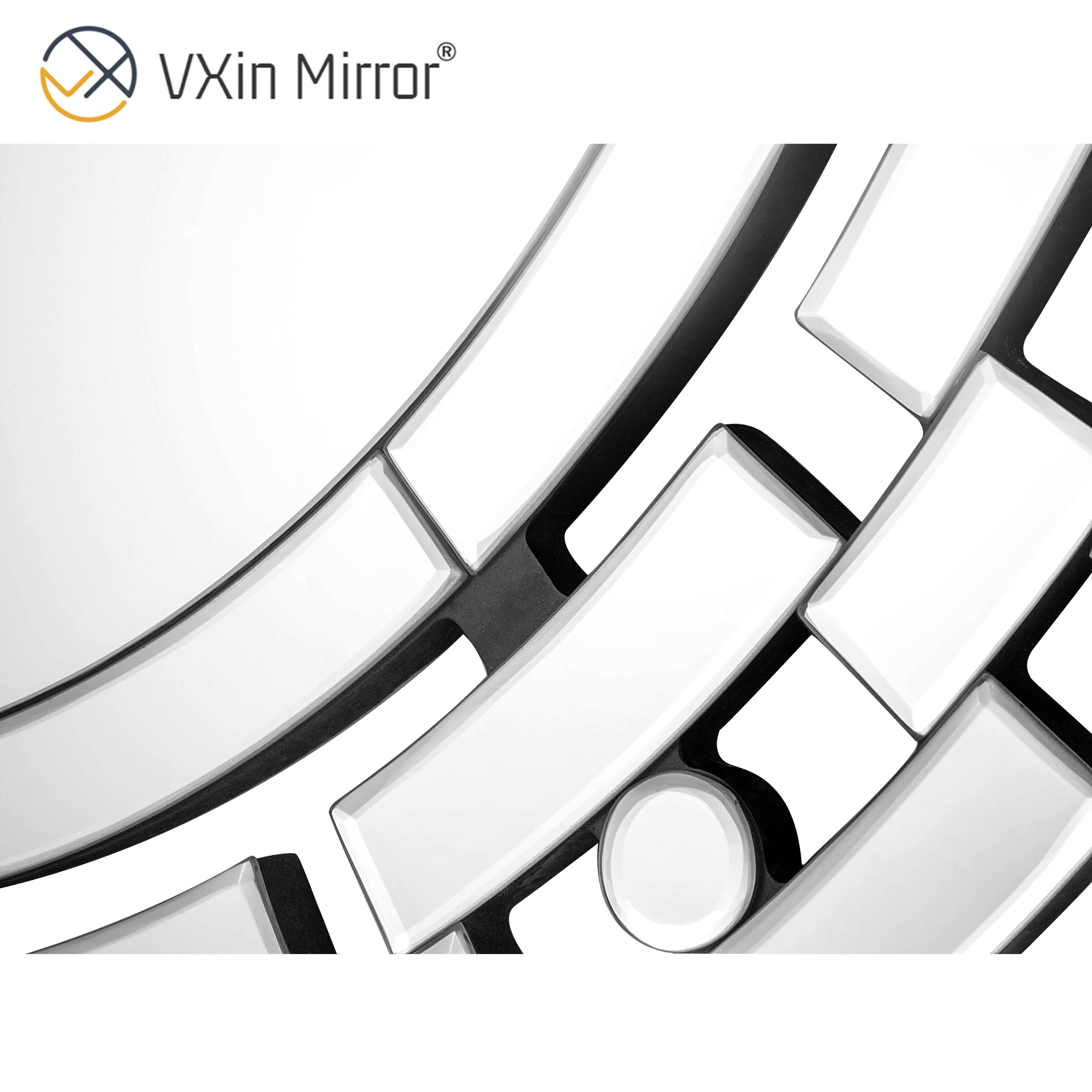 VXin Spiegel WXM-1124 Moden Silber Glas Wandspiegel Home Decor für Wohnzimmer Schlafzimmer