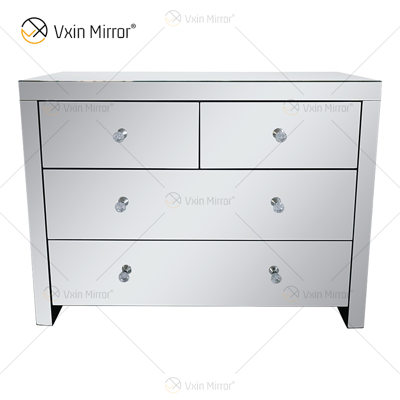 Factory Supply WXF-804 Silver Home Decor Spiegelschrank mit Muti-Schubladen