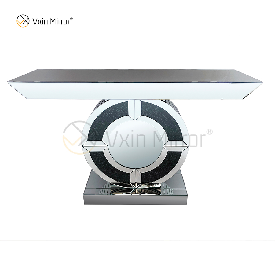 Neu eingetroffene Werksversorgung Vxin Modern Black Diamond verspiegelter Kristall-Konsolentisch