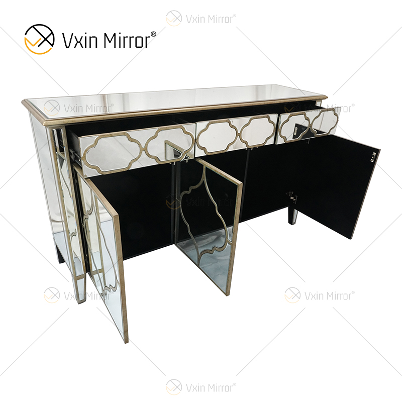 Einzigartiges Sideboard WXF-667 Luxus-Spiegelschrank mit 3 Schubladen und 3 Türen