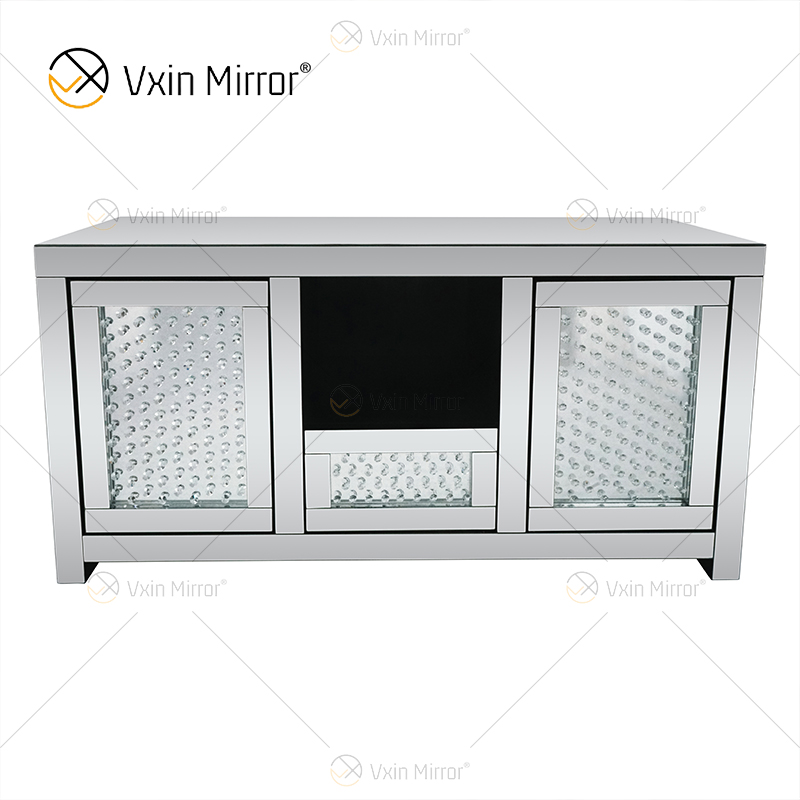 2019 Hot Sale Möbel Silver Diamond Crystal TV-Schrank steht 1 Schublade 2 Türen