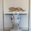 A Sale Home Decor WXF-1218 verspiegelter Konsolentisch, weißer Rahmen, beliebtester langer, schmaler Wandkonsolentisch im europäischen Stil