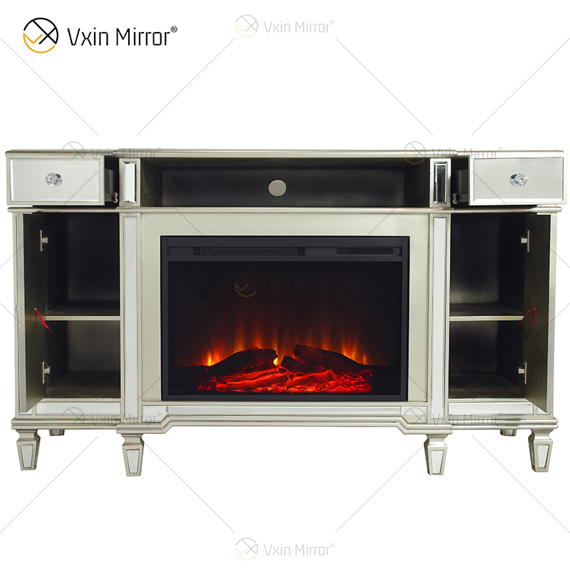 Kellington Spiegelkamin Medienkonsole Elektrischer Kamin Spiegelkamin TV-Ständer Schrank WXF-413