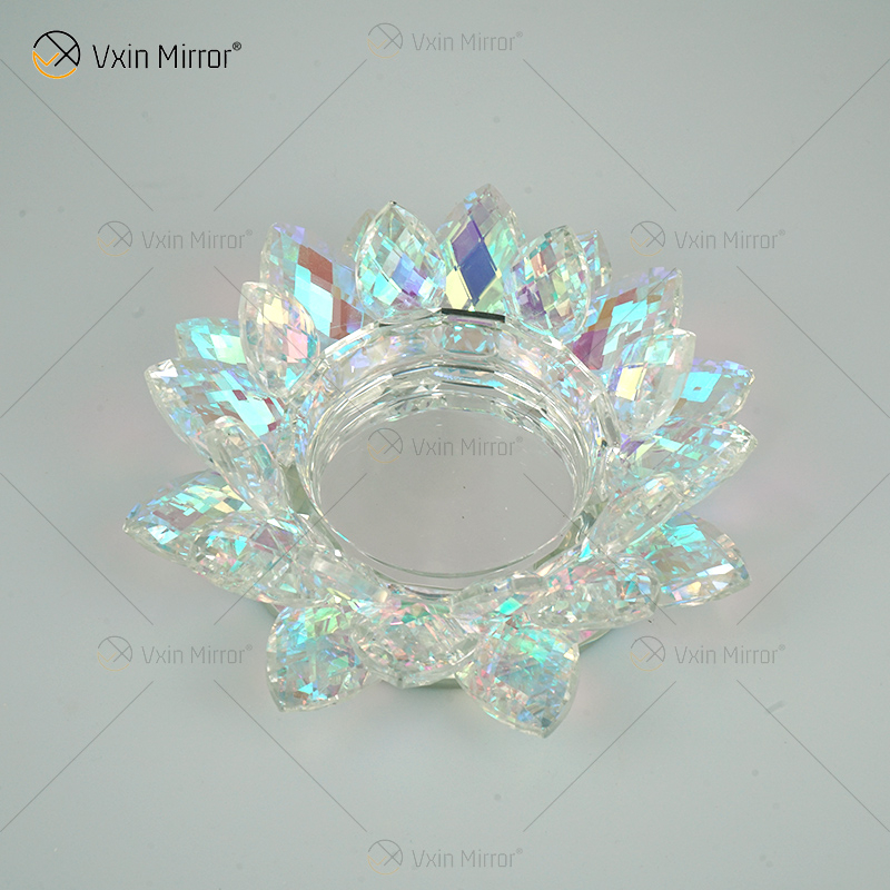 Zigaretten Zigarren Lotus Crystal Hotel Design Glas Aschenbecher handgefertigt für Couchtische