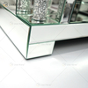 Spiegelmöbel Wohnzimmer Moderne europäische WXF-162 Neueste Design-Glas-TV-Ständer mit Diamant