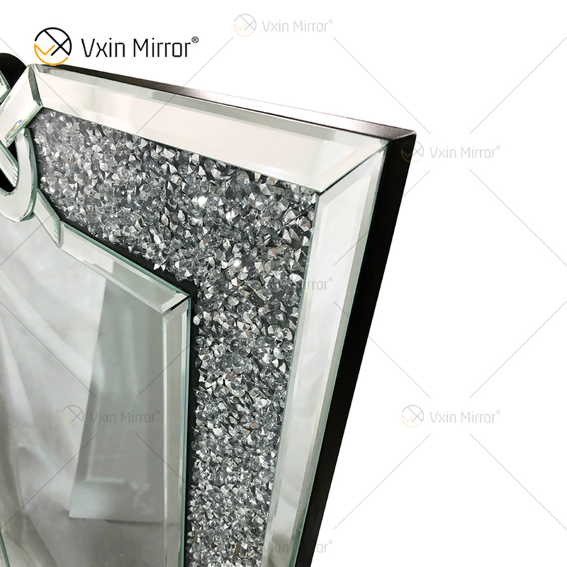 Rechteck VXin WXM-1760 Wanddekor Silber Crushed Diamond Wandbehang Spiegel