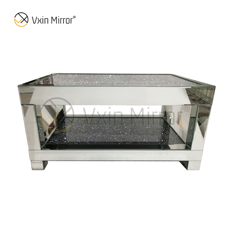 Kundenspezifischer Beistelltisch WXF-117-1 Crushed Diamond Homemade Silver Couchtisch