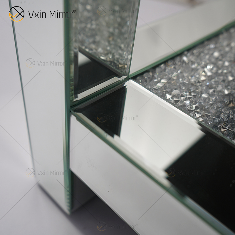 Vxin Mirrored Furniture WXF-117-4 Moderner eleganter Crushed Diamond Beistelltisch