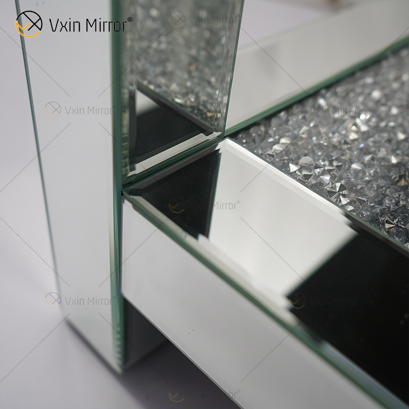 Vxin Mirrored Furniture WXF-117-4 Moderner eleganter Crushed Diamond Beistelltisch