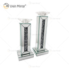 Kundengerechter Name Moderner eleganter WXP-002 Silber Crushed Diamond Mirrorr Kerzenhalter