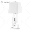 Factory Supply WXTL-001 Moderne silberne 3D-Tischspiegellampe mit Lampenschirm für Schlafzimmer