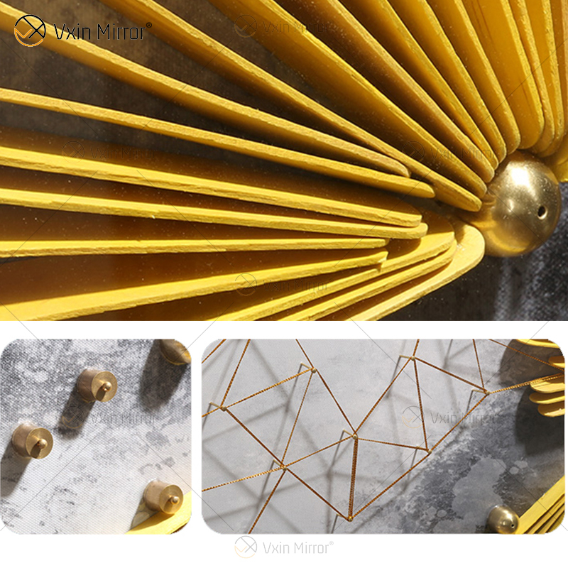 Das neueste WXPA-19 Metallwandkunst-Dekor-Ausgangsdekorationsstück-Luxus-Wohnzimmer-gerahmtes 3D-Zusammenfassung für Zuhause-Set zum Verkauf
