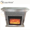 Wohnkultur Indoor Luxury Crystal Crushed Diamond Spiegelkamin mit Hot Wind Insert in Wohnzimmermöbeln WXWF-042