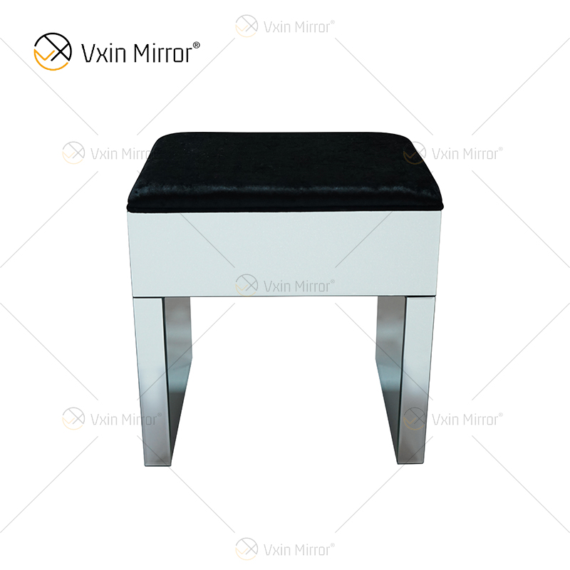 Hot Sell Modern WXF-125 & 126 Silber verspiegelter Schminktisch 7 Schubladen mit Demontagehocker