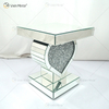 Heart Decor Beistelltisch WXF-508-1 Silber Crushed Diamond verspiegelt Nachttisch Wohnmöbel