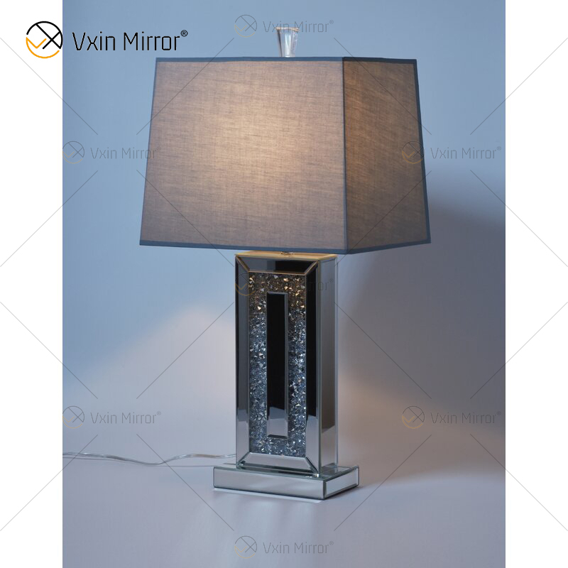 Hochwertige WXTL-146 Moderne Crushed Crystal Nachttischlampe mit Schirm für Schnittsofa