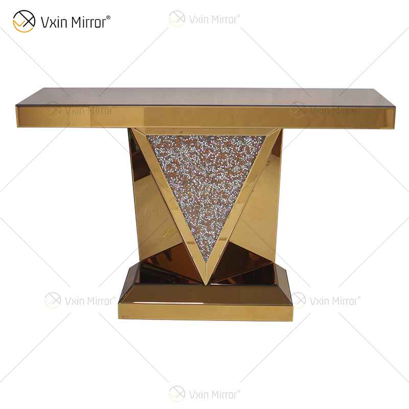 Vxin Modern Home Decor Crushed Diamond verspiegelter Konsolentisch Luxus