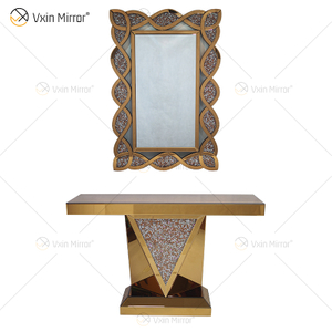 Vxin Modern Home Decor Crushed Diamond verspiegelter Konsolentisch Luxus