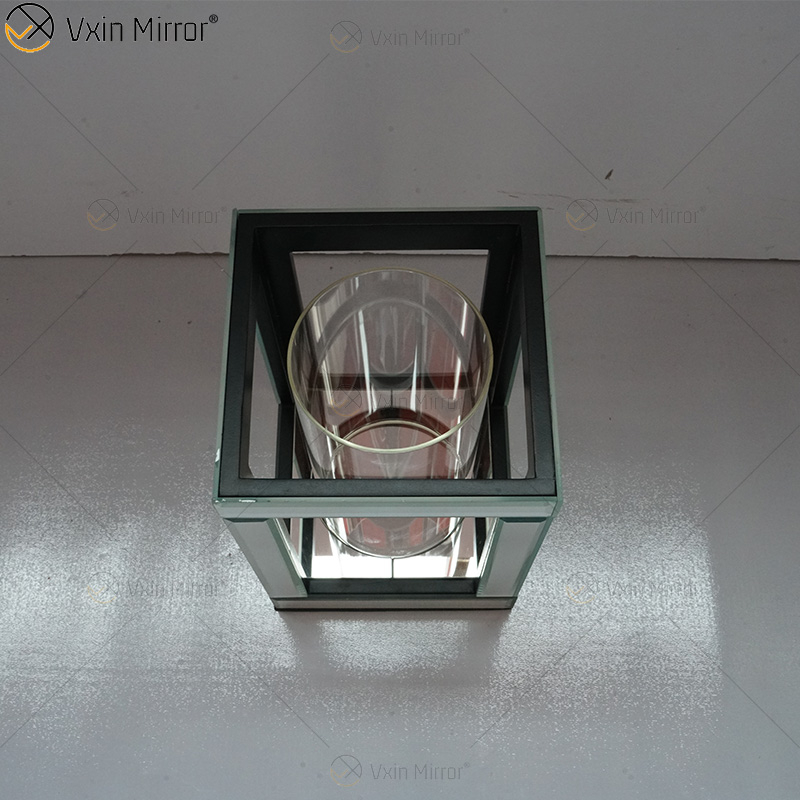 Kundengerechter Name Moderner eleganter WXCH-064 silberner Crystal Mirrorr Kerzenhalter für Haupthochzeit