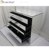 Glass Decor WXF-243 Silberner moderner verspiegelter Schrank mit Muti-Schubladen