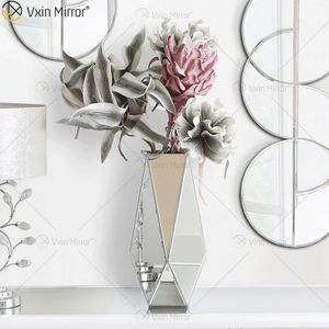 WXMV-028 Spiegelvase Hochzeit verspiegelte Kristallvasen Mittelstücke Spiegelblumenvase