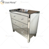 Classical Style WXF-844 Silver Modern Muti Drawers Mirrored Cabinet Cabinet Customize Size
