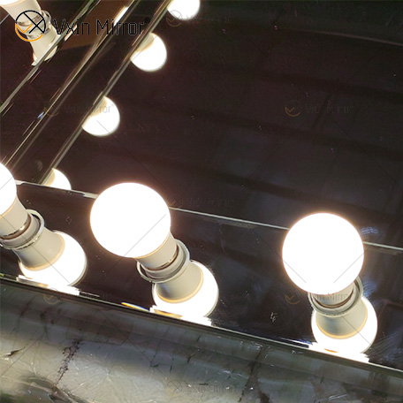 LED Venetian Styles Vxin WXDL-101 Schminktischspiegel mit Silberkristallbeleuchtung und 15 Glühbirnen