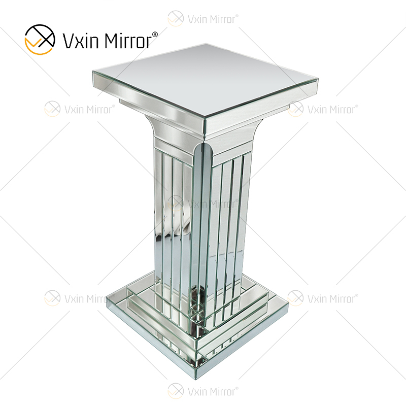 The Factory Hot Sale WXF-010 Klassischer Stil Silber Roman Pillar Home Decor verspiegelter Beistelltisch