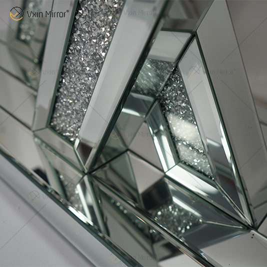 Vxin Mirror Hot Sell Silver Crystal W Design-Konsolentisch mit Spiegelflur in Wohnzimmermöbeln