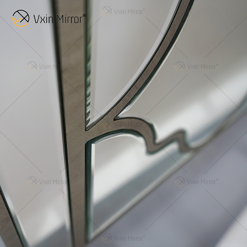 Vxin Mirror Antikmöbel WXWF-1084 Grace Golden Silver Luxus verspiegeltes Kingsize-Bett