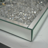 Factory Supply WXMT-016 Modernes Dekor Silber Crushed Diamond verspiegeltes rechteckiges Tablett