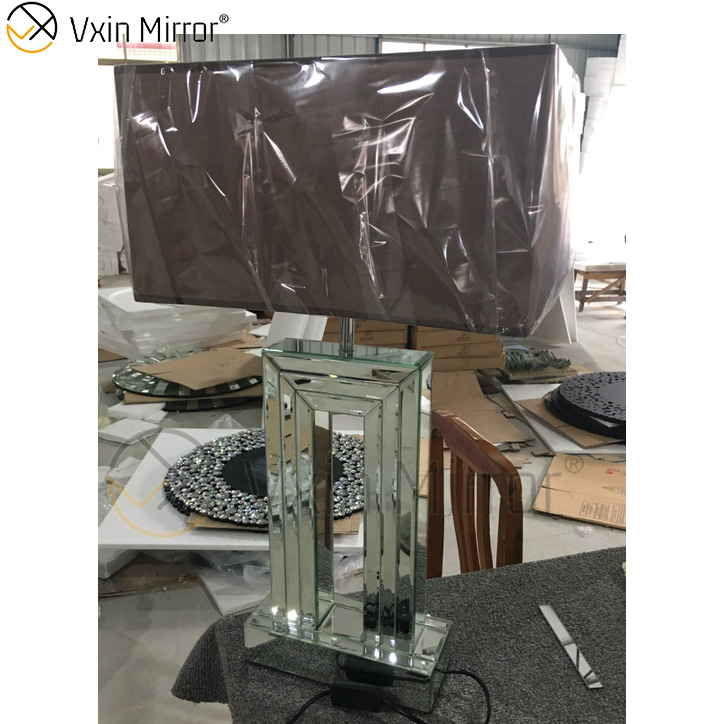 WXL-007 Moderne Silber Crushed Crystal Spiegellampe für Schlafzimmermöbel