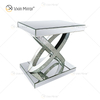 WXWF-128 Home Decor Crystal Silver Glass Möbel verspiegelter Beistelltisch