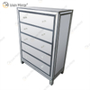 Vxin Spiegel WXR-006 Silber Home Decor verspiegelter Schrank mit 5 Schubladen