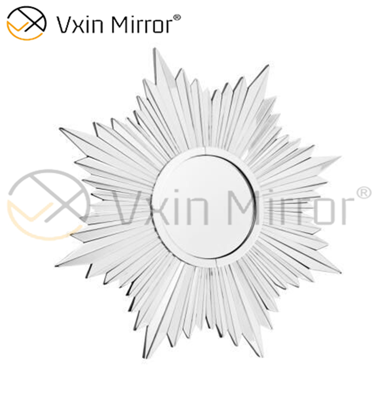Fancy 3D Wall Decorate WXM-1652 Silberner eleganter Wandspiegel