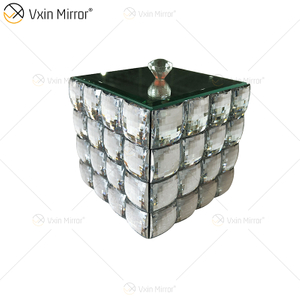 WXJB-31 VXin Wohnkultur Kristall Silber Glas Moderne verspiegelte Schmuckschatulle