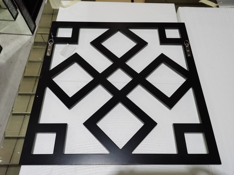 Quadratischer verspiegelter dekorativer Wandspiegel mit abgeschrägter Kante Moderner modischer Wandspiegel WXM-1580