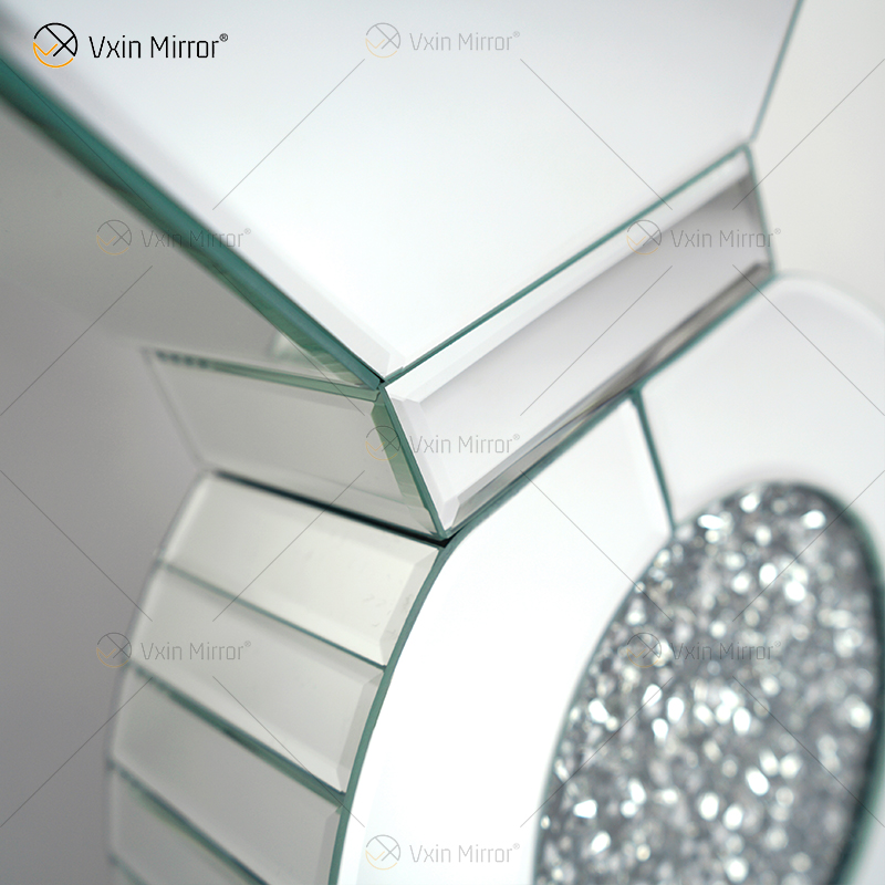 WXMV-066 Home Hotel Decor Indoor Silver Crushed Diamond verspiegelte Tischspiegelvase