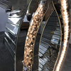 Großhandels-WXF-291 Moderner gespiegelter Luxus-Konsolentisch LED-Silber-Kristalldiamant-Glaskonsolentisch
