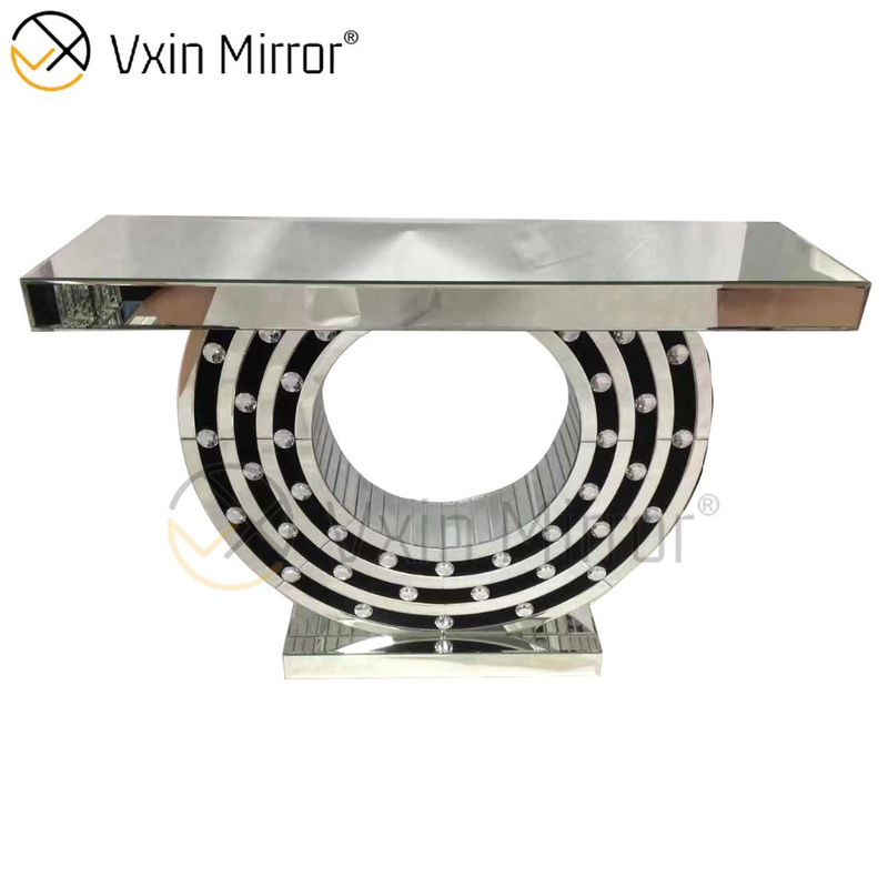 Am beliebtesten Vxin Elegant Popular Furniture CC-Konsolentisch aus Silberglas mit Spiegelsets