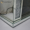 Heißer Verkauf WXWF-1108 Silber Crushed Diamond Kristall Spiegel Kamin Kaminsims Wohnkultur mit elektrischem Feuer Einsätze Spiegelkamin