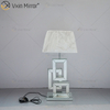 Factory Supply WXTL-001 Moderne silberne 3D-Tischspiegellampe mit Lampenschirm für Schlafzimmer