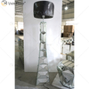 Schwarzer Rahmen WXFL-056 Wohnzimmer Elegantes Silber Moderne Kristall 3D Spiegel Stehlampe Spiegellampe