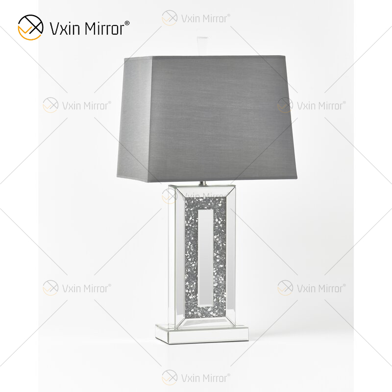 Hochwertige WXTL-146 Moderne Crushed Crystal Nachttischlampe mit Schirm für Schnittsofa